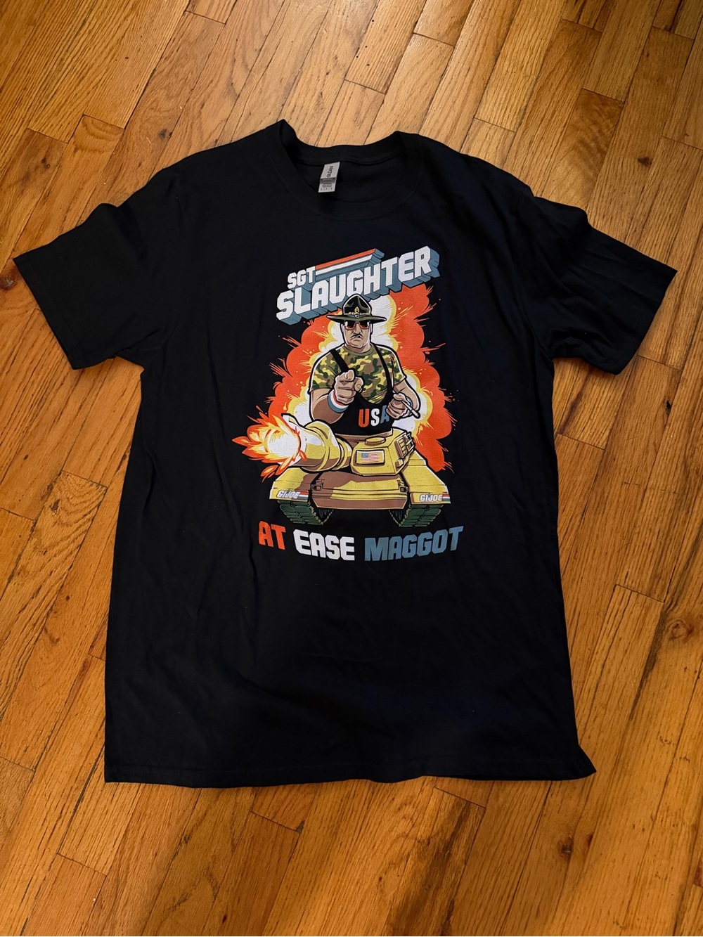 Black 'Sgt Slaughter' Graphic T-Shirt